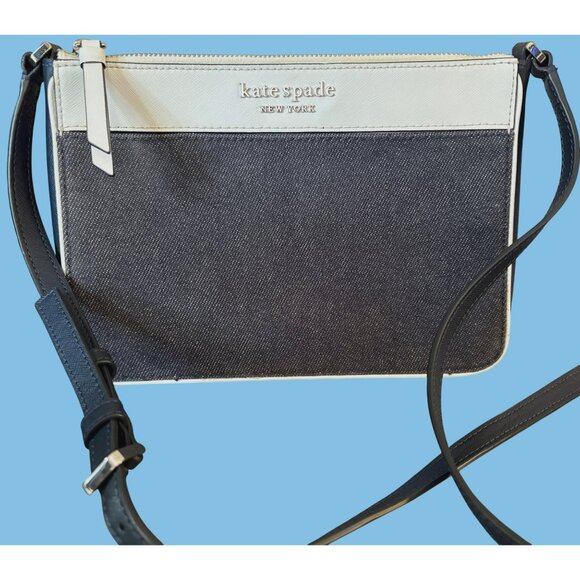 kate spade Handbags - Kate Spade New York Denim & Leather Crossbody Bag NWT